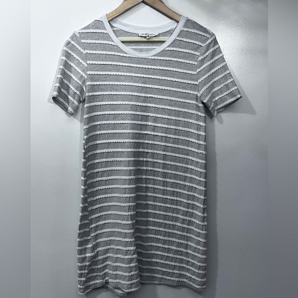 Striped Gray Women's Dress - Picture 1 of 6
